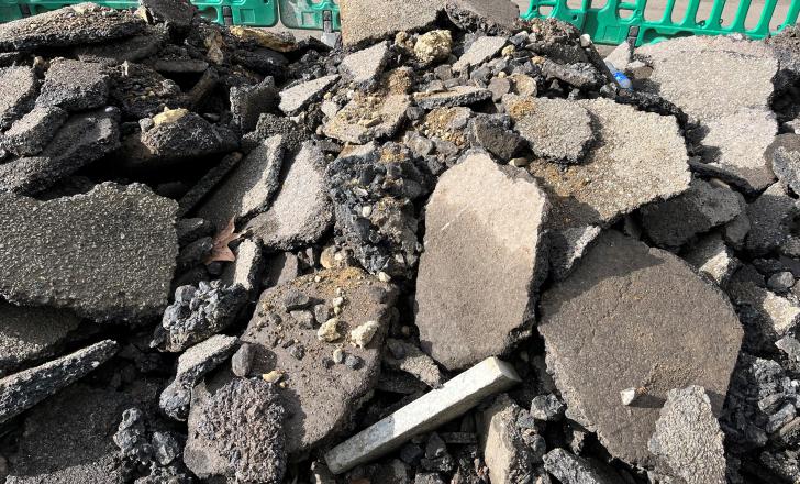 Reusing construction materials is one way to help reduce carbon emissions - image © courtesy of Mike Woof