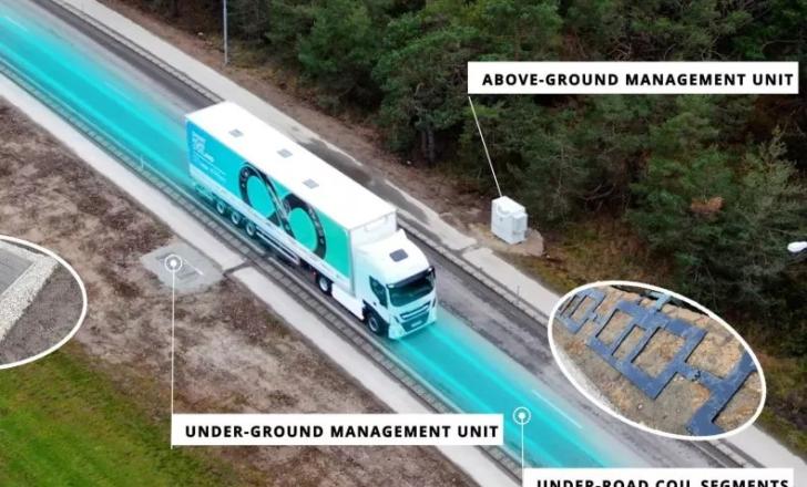 The electric road is safe for drivers, pedestrians and wildlife because each coil in the road is activated only when a vehicle with an approved receiver passes over it (image courtesy Electreon)