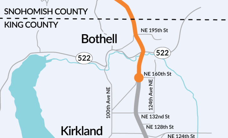Work is underway for a highway widening project close to Seattle, WA