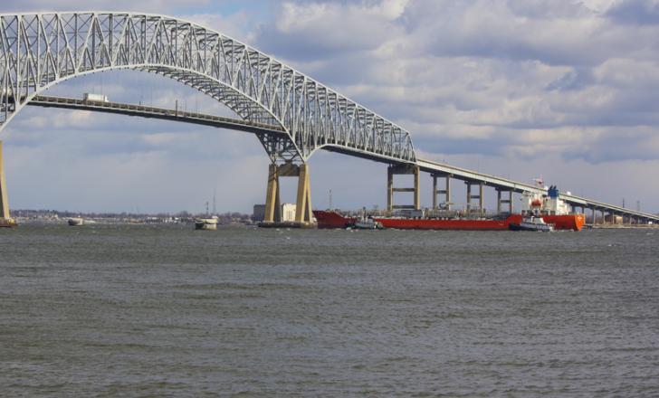 Skanska is removing the debris left following the collapse of the Francis Scott Bridge in Baltimore – image courtesy of © Charlie Floyd| Dreamstime.com