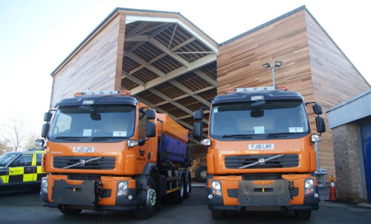 Opened recently: one of the UK's newest largest salt barns UK Salt Barn