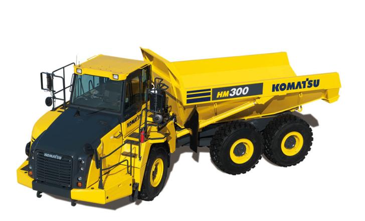 The recently introduced Komatsu HM300-3 articulated truck Komatsu Europe HM300-3