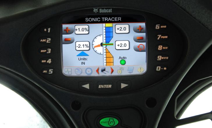 Bobcat’s sonic tracer uses Trimble components Bobcat sonic tracers