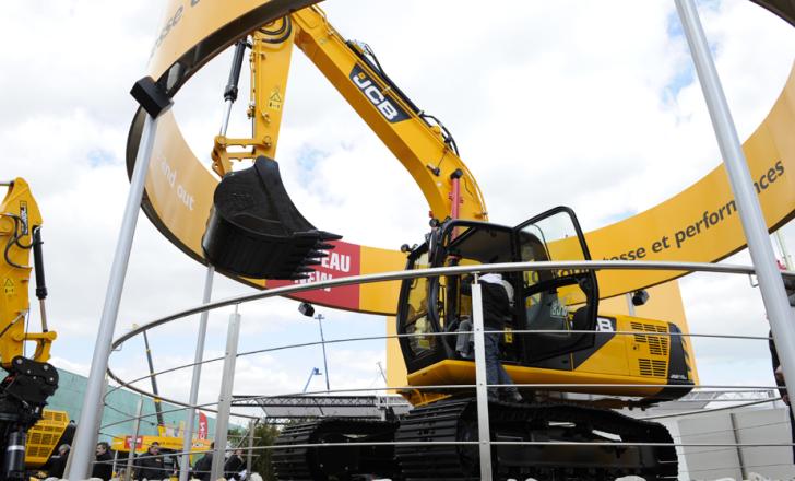 JCB JS210 crawler excavator, live at INTERMAT 2012 JCB JS210 crawler excavator, live at INTERMAT 2012