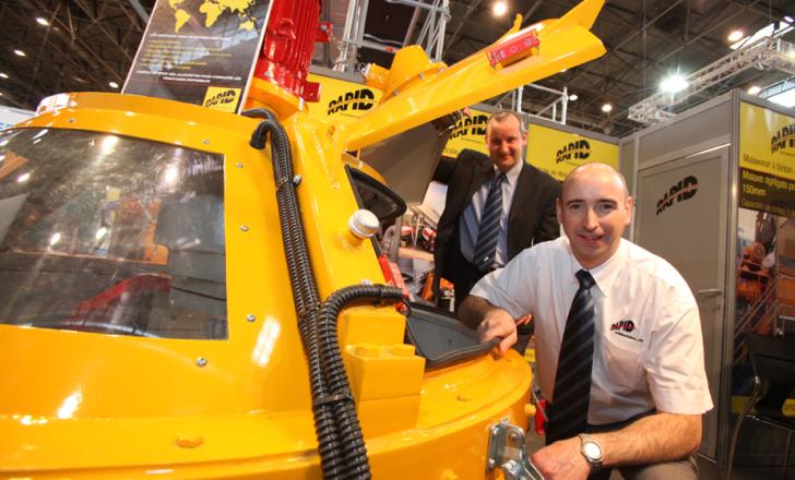 Jarlath Gilmore and Adrian Pearson with the Rapid Planetary mixer Rapid planetary mixer