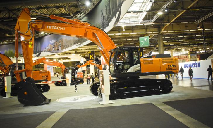 Hitachi ZX350LC-5 excavator, live at INTERMAT 2012 Hitachi ZX350LC-5 excavator, live at INTERMAT 2012