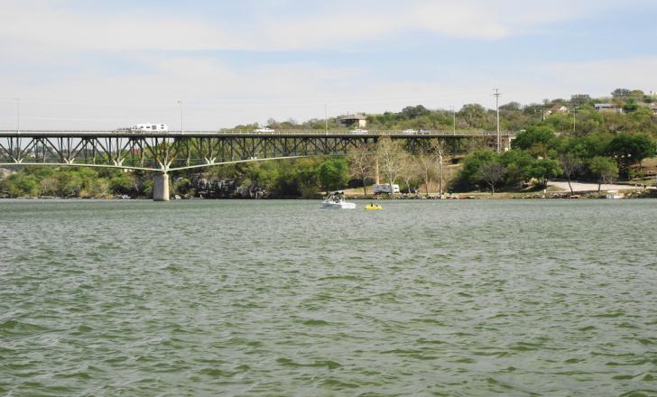 New twin bridges at Marle Falls in Texas will carrying US 281 over the Colorado River - image courtesy of Guy Tuttle M 12 P8