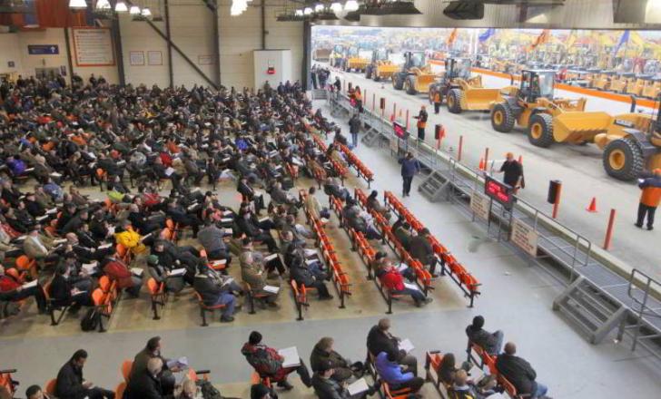 A previous Ritchie Bros heavy equipment auction at Moerdijk Theatre Ritchie Bros heavy equipment auction