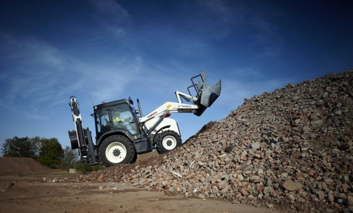 Terex Construction says a high-pressure hydraulic system on the new TLB890 backhoe loader is key to its excellent productivity TLB890 backhoe loader from Terex Construction