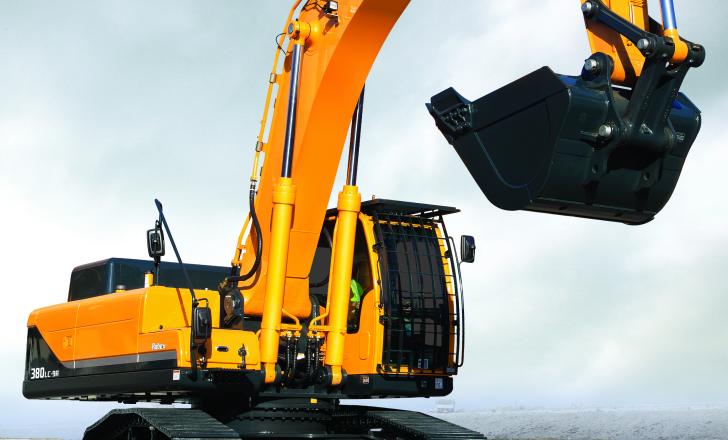 The Robex R380NLC-9A is among the new Hyundai 9A series hydraulic excavators at bauma Hyundai _R380NLC-9A