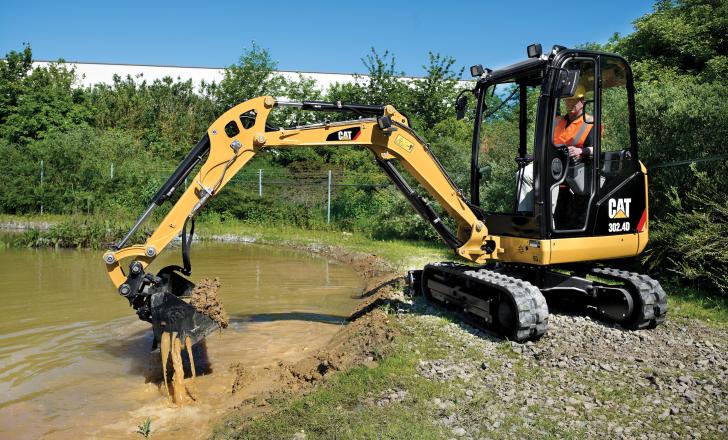 Cat’s 302.4D machine is among the company’s new D Series of mini hydraulic excavators Cat’s 302.4D hydraulic excavator