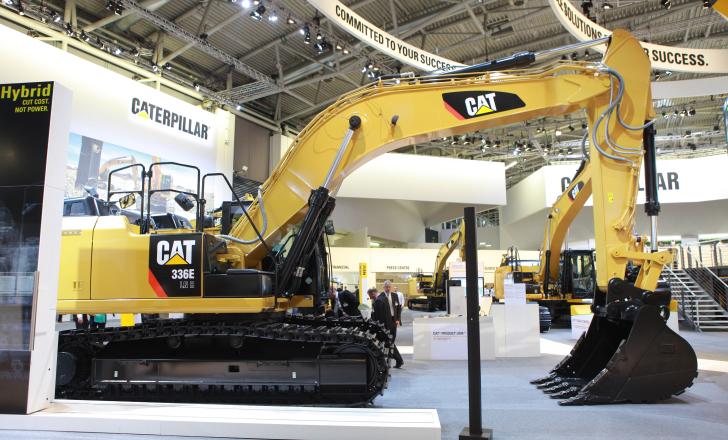 Cat is unveiling its 336E H hybrid excavator at bauma CAT 336E H hybrid excavator