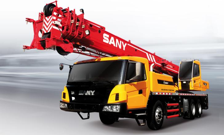 The Palfinger Sany truck crane QY25C The Palfinger Sany truck crane QY25C