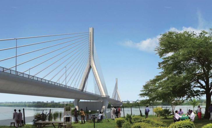 Japanese funding will help pay for the New Nile Bridge project in Uganda – artist’s impression courtesy of Uganda National Roads Authority (UNRA) Uganda National Roads Authority (UNRA)