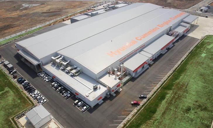 The new engine factory producing diesels in South Korea for the Hyundai Cummins joint venture is now complete new Hyundai Cummins engine factory in South Korea