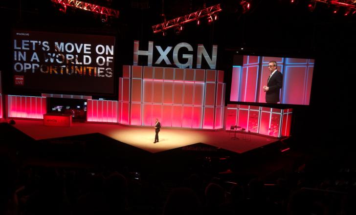 Jürgen Dold gives his keynote speech ‘Dirt, Diamonds and Data’ during Day Two of HxGN Live 2014 in Las Vegas Jürgen Dold HxGN Live 2014 in Las Vegas